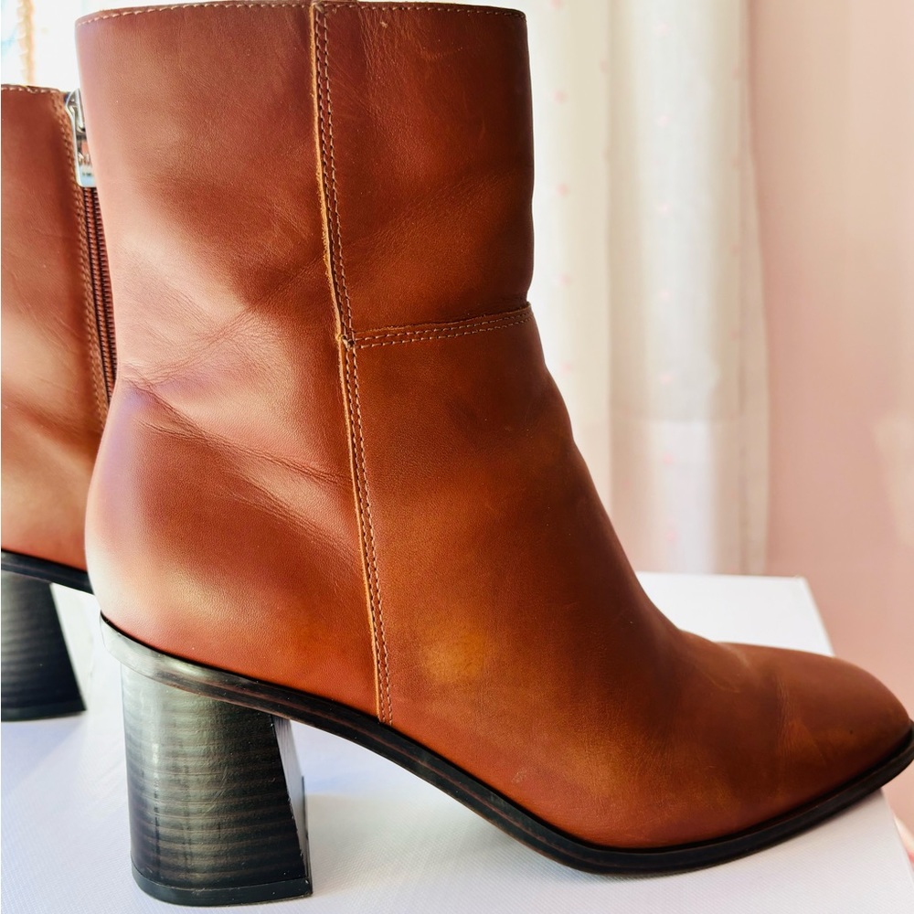 Marc Fisher Size 6.5 Cognac Booties - image 1